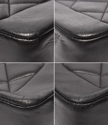 シャネル チェーンショルダーバッグ マトラッセ ゴールド金具 ラムスキン シングル 斜め掛け ダイアナ25 レディース CHANEL