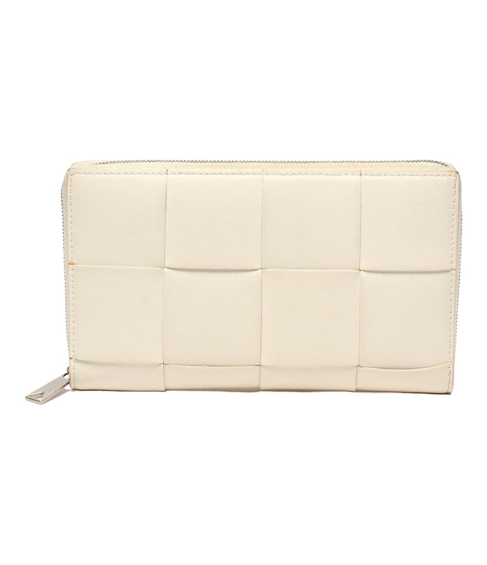 ボッテガ・ヴェネタ ラウンドファスナー長財布 カセット レディース BOTTEGA VENETA