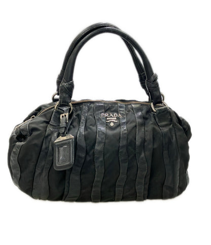 PRADA ハンドバッグ クリムソン ストライプ レディース プラダ