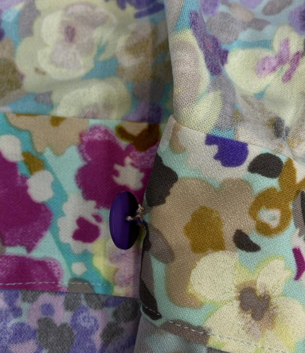 レオナール 半袖ワンピース 花柄 レディース SIZE 36 (XS) LEONARD