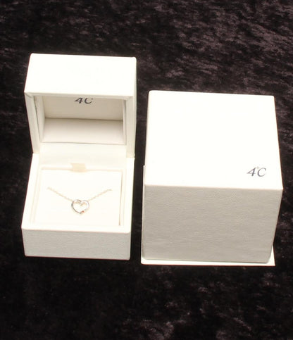美品 ヨンドシー ネックレス SV ハートモチーフ レディース 4℃