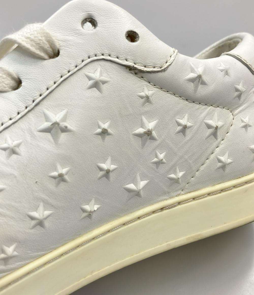 美品 JIMMY CHOO ホワイト スター スニーカー レディース ２４cm Jimmy Choo ローカットスニーカー スター レディース SIZE 37 (24cm