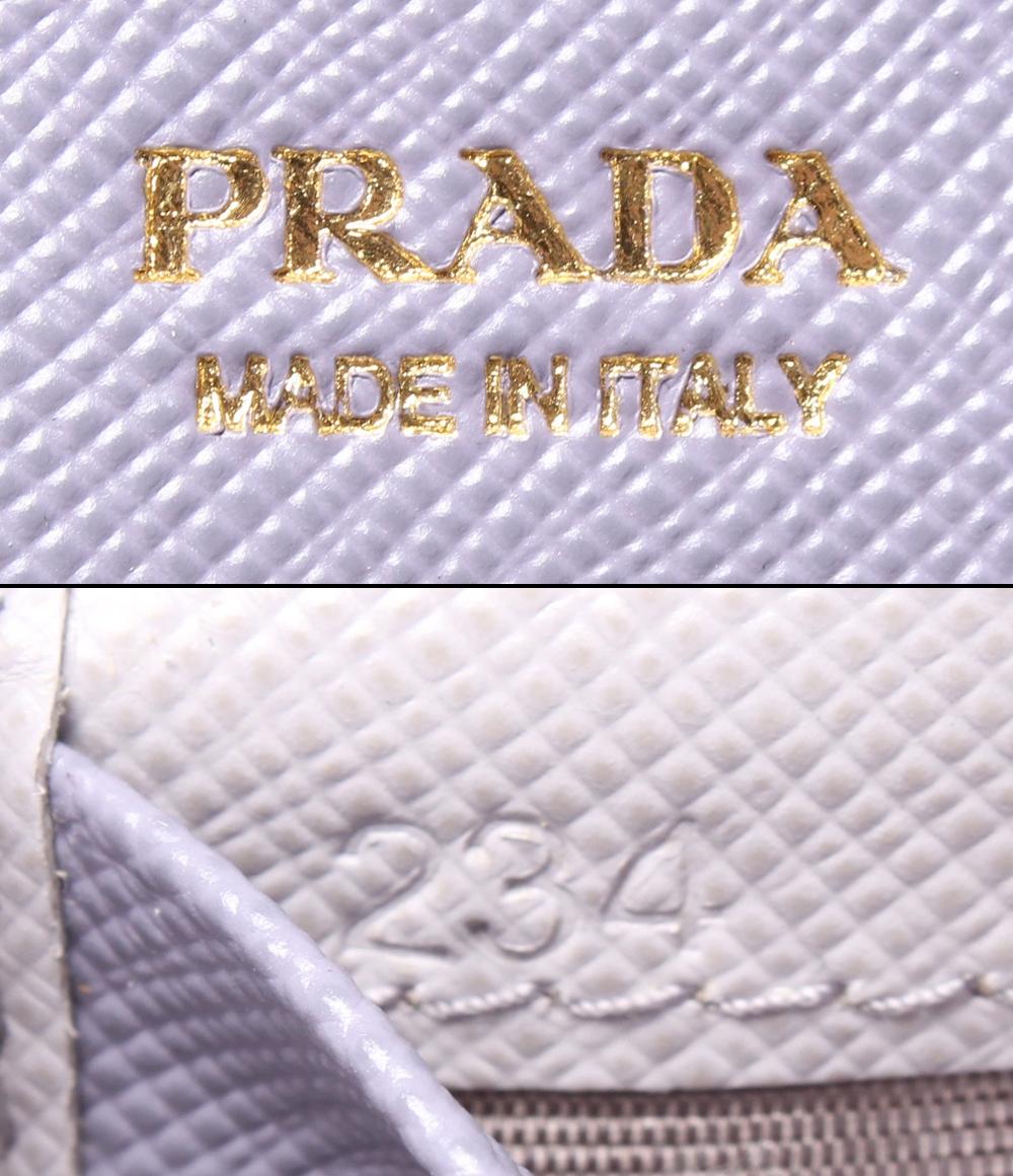 美品 PRADA 二つ折り財布 トライアングル サフィアーノ 1ML050 レディース プラダ