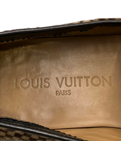 LOUIS VUITTON スクエアトゥスリッポン ハラコ ダミエソバージュ メンズ SIZE 6.5 (S) ルイ・ヴィトン