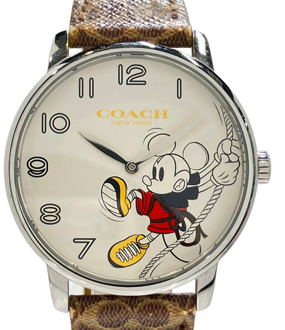 COACH Disney 腕時計 ミッキーマウス クオーツ CA113.4.14.1397 メンズ コーチ ディズニー
