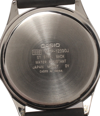美品 CASIO 腕時計 スタンダード クオーツ ブルー系 MTP-1239DJ メンズ カシオ