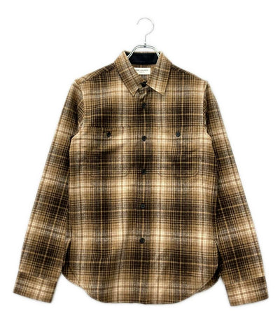 SAINT LAURENT 長袖 チェック シャツ 326821 Y613B メンズ SIZE S サンローラン