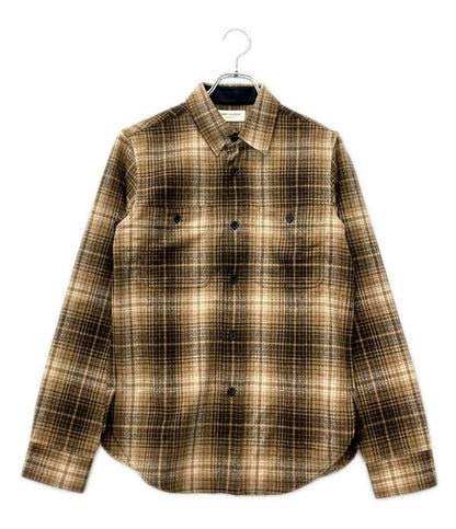 SAINT LAURENT 長袖 チェック シャツ 326821 Y613B メンズ SIZE S サンローラン
