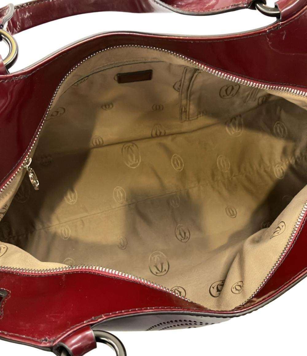 Cartier トートバッグ ハンドバッグ パテントレザー マルチェロ ドゥ カルティエ レディース カルティエ