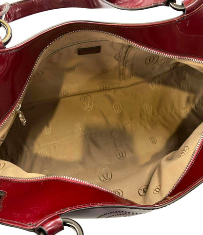 Cartier トートバッグ ハンドバッグ パテントレザー マルチェロ ドゥ カルティエ レディース カルティエ