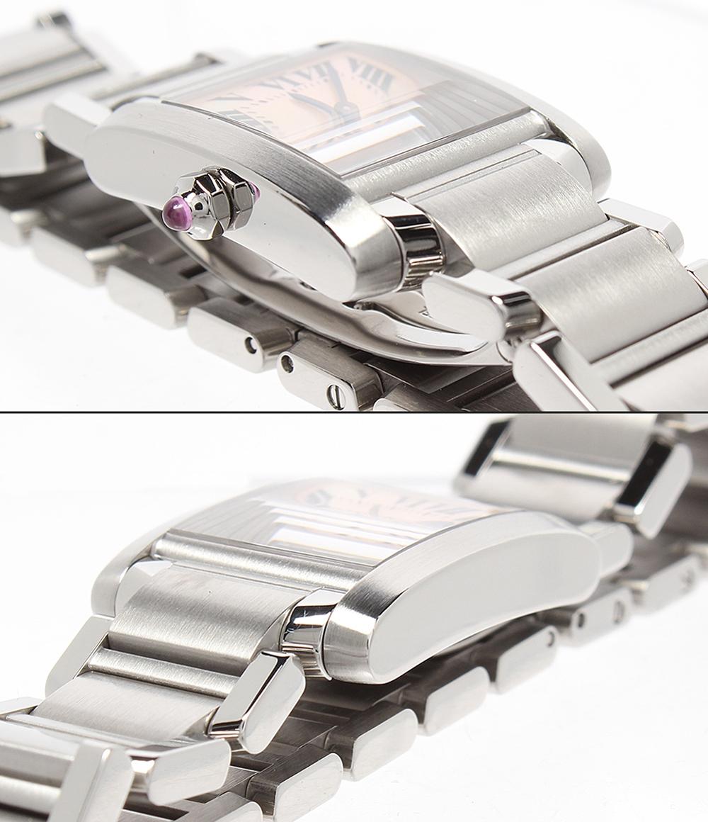 Cartier 腕時計 タンクフランセーズ SM クオーツ シェル W51028Q3 レディース カルティエ