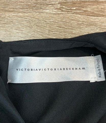 VICTORIA VICTORIA BECKHAM ノースリーブワンピース プリーツ切替 DRVV 588A PSS19 レディース SIZE UK8 (S) ヴィクトリア  ヴィクトリア  ベッカム