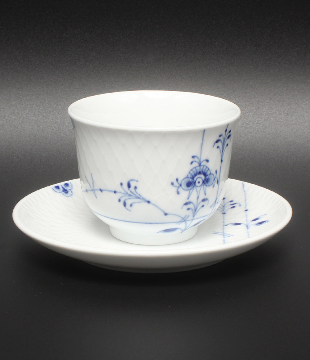 美品 Royal Copenhagen ティーセット 4客 ブルーパルメッテ ロイヤルコペンハーゲン