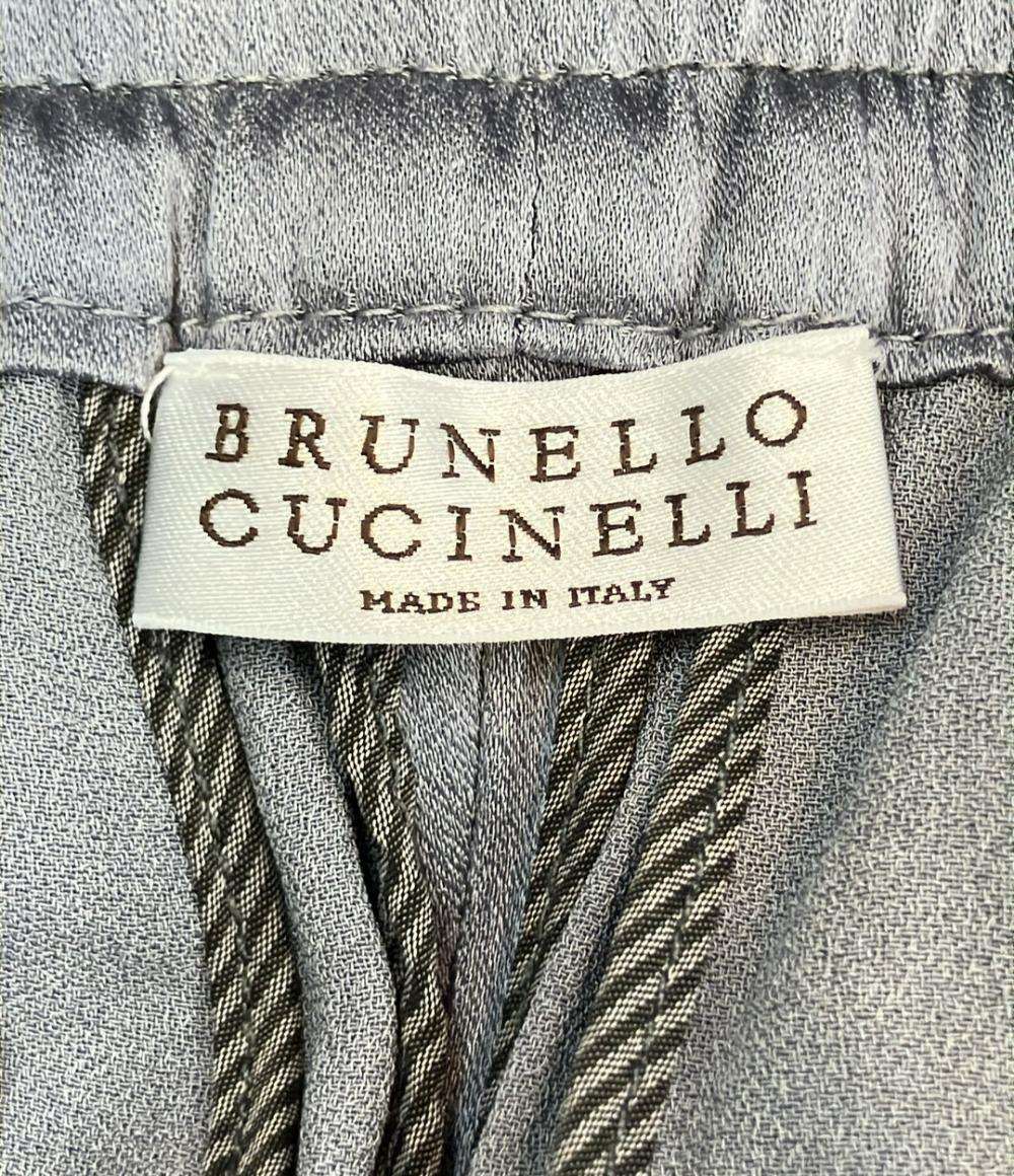 Brunello Cucinelli トラックパンツ サイドライン グレー レディース SIZE 36 (S) ブルネロクチネリ