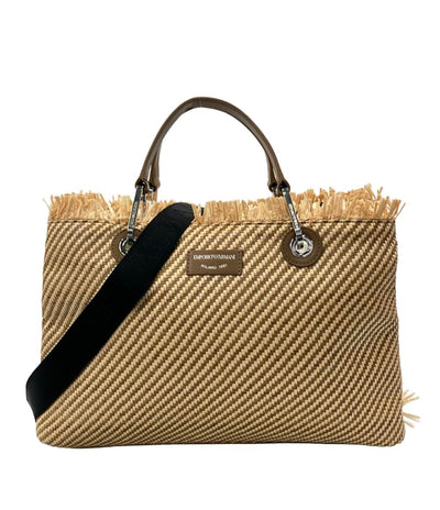 Emporio Armani 2WAY ハンドバッグ ショルダーバッグ 斜め掛け かごバッグ レディース エンポリオ・アルマーニ