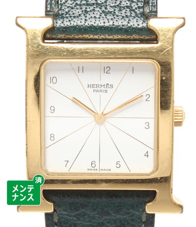 HERMES 腕時計 Hウォッチ ラムサス クオーツ ホワイト RS1.501 レディース エルメス