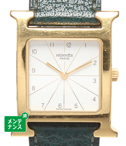 HERMES 腕時計 Hウォッチ ラムサス クオーツ ホワイト RS1.501 レディース エルメス