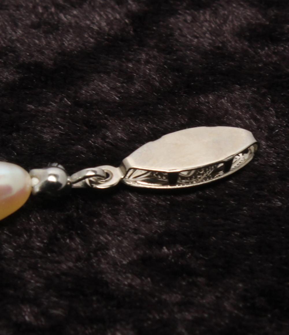 美品 ネックレス 湖水パール 3x2mm レディース