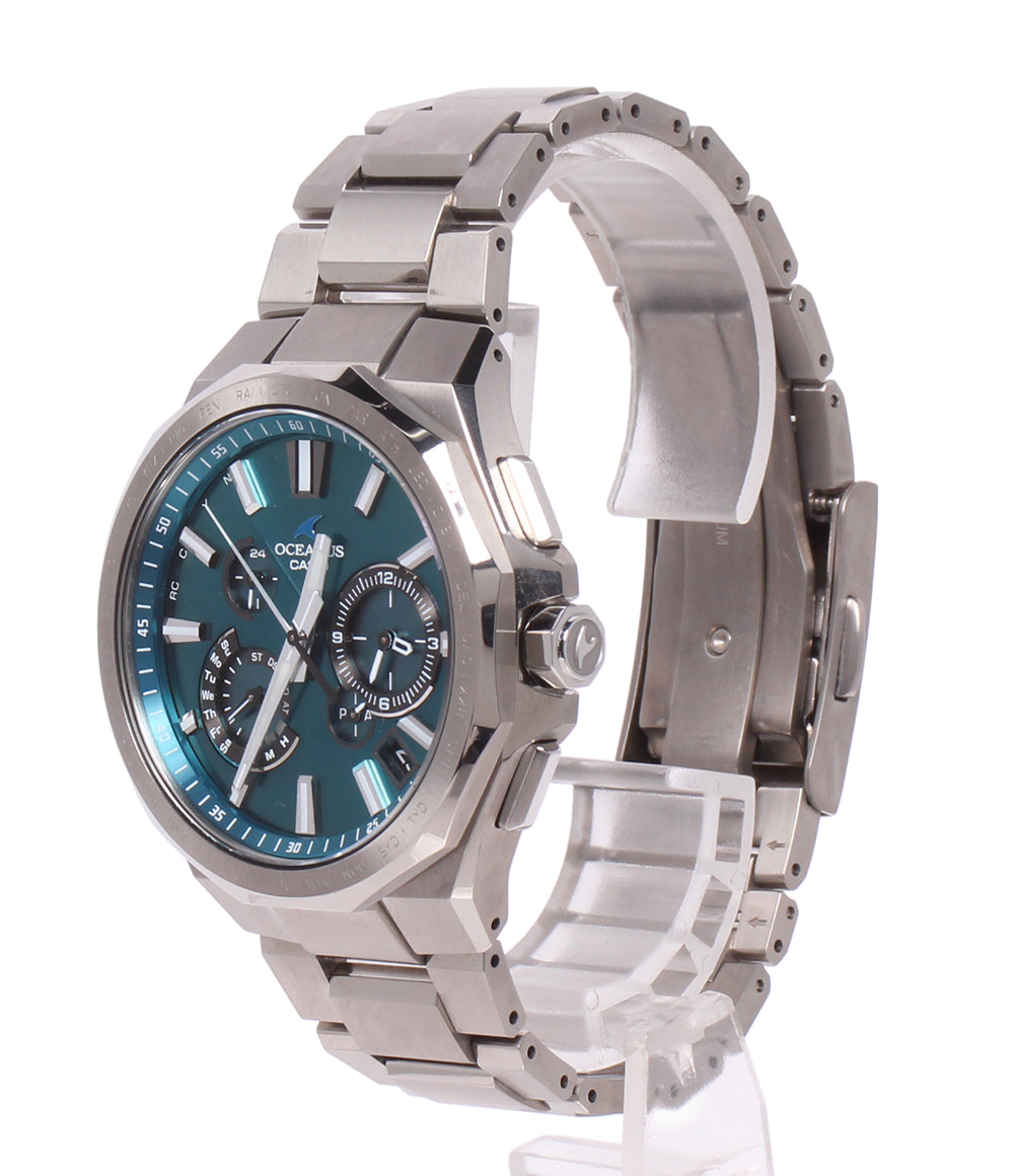 CASIO 腕時計 ブルートゥース搭載 オシアナス OCEANUS ソーラー電波 グリーン OCW-T6000 メンズ カシオ