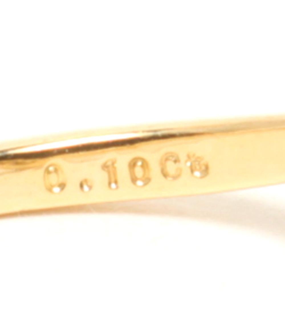 美品 MIKIMOTO リング 指輪 K18 ダイヤ 0.10ct レディース SIZE 8号