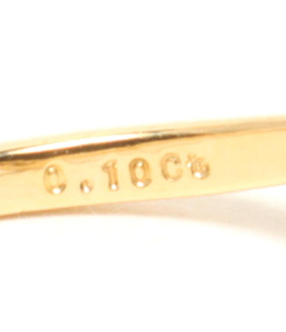美品 MIKIMOTO リング 指輪 K18 ダイヤ 0.10ct レディース SIZE 8号 ミキモト