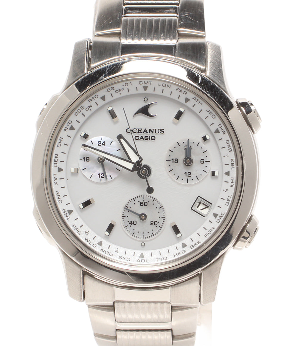 美品 CASIO 腕時計 電波ソーラー オシアナス OCEANUS ソーラー OCW-10 メンズ カシオ