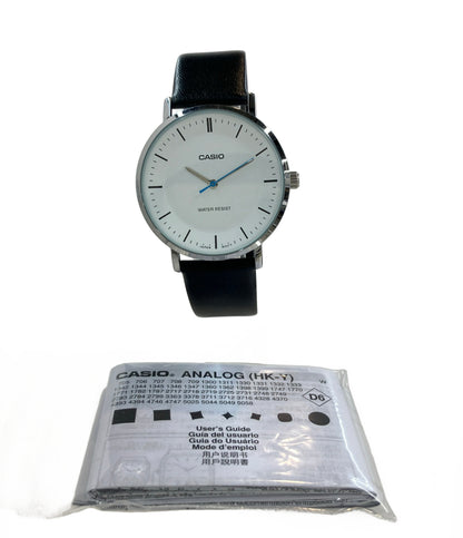 美品 CASIO 腕時計 クオーツ ホワイト MTP-VT04 メンズ カシオ