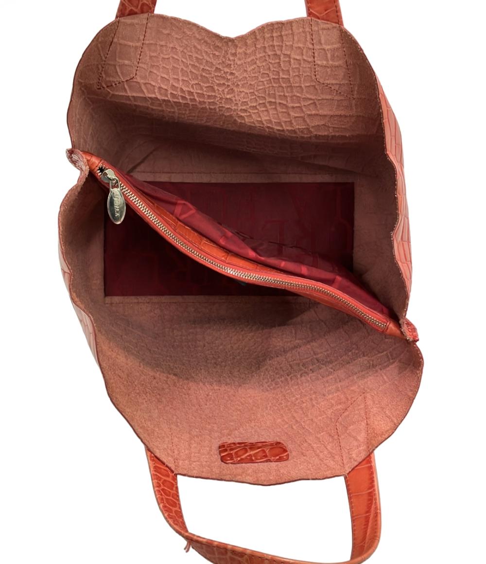 Furla ハンドバッグ クロコ型押し レディース フルラ