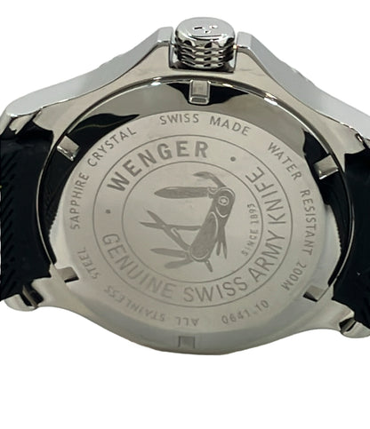 美品 WENGER 腕時計 シーフォース クオーツ ブラック 0641.101 メンズ ウェンガー