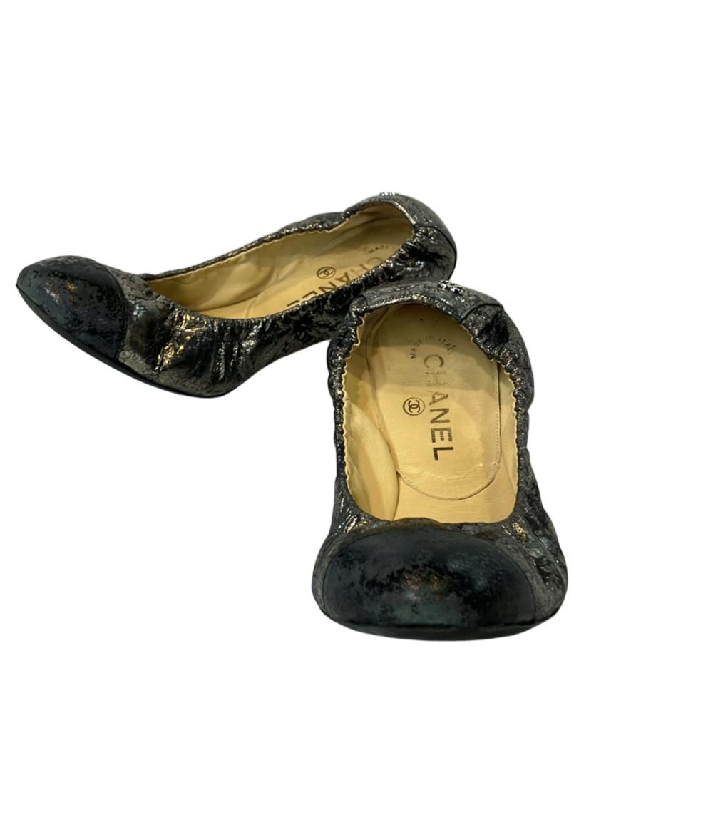 訳あり シャネル フラットシューズ バレエシューズ レディース SIZE 38 (XL) CHANEL