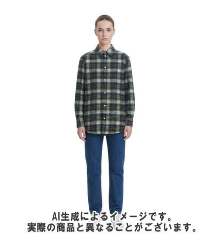 美品 CELINE 長袖シャツ チェック レディース SIZE 36 (S) セリーヌ
