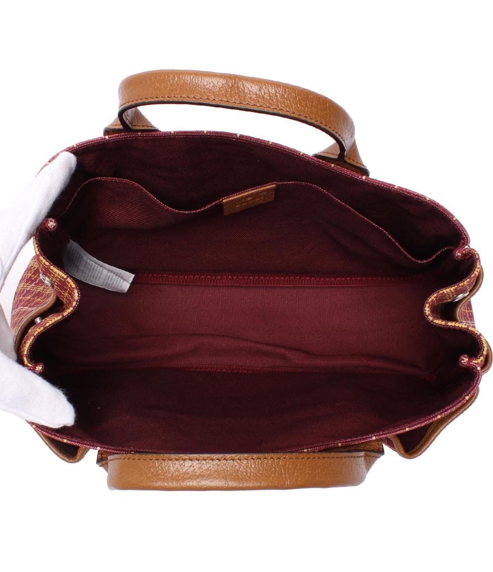 美品 GUCCI ハンドバッグ チルドレンズ チェック柄 トートバッグ 628159 レディース グッチ