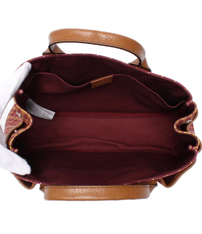 美品 GUCCI ハンドバッグ チルドレンズ チェック柄 トートバッグ 628159 レディース グッチ