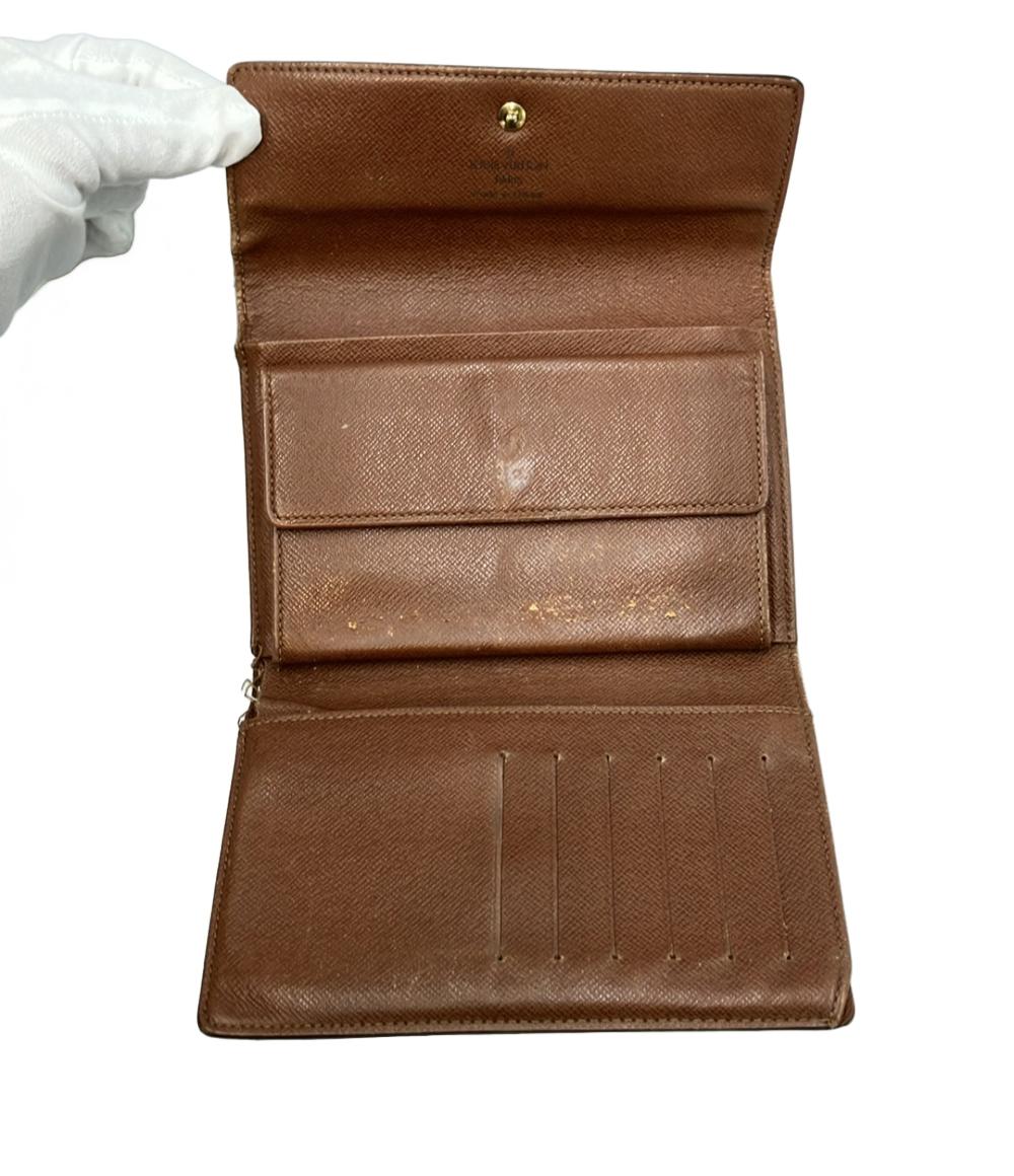 訳あり LOUIS VUITTON 三つ折り財布 ポルト トレゾール エテュイ パピエ モノグラム M61202 レディース メンズ ルイ・ヴィトン