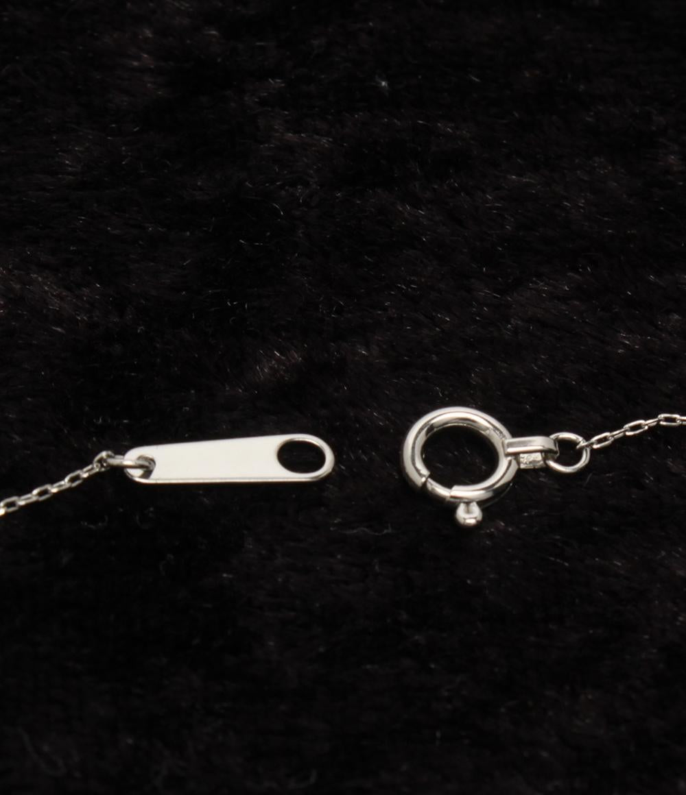 美品 ネックレス Pt900 Pt850 ダイヤ 0.10ct ホースシューモチーフ レディース