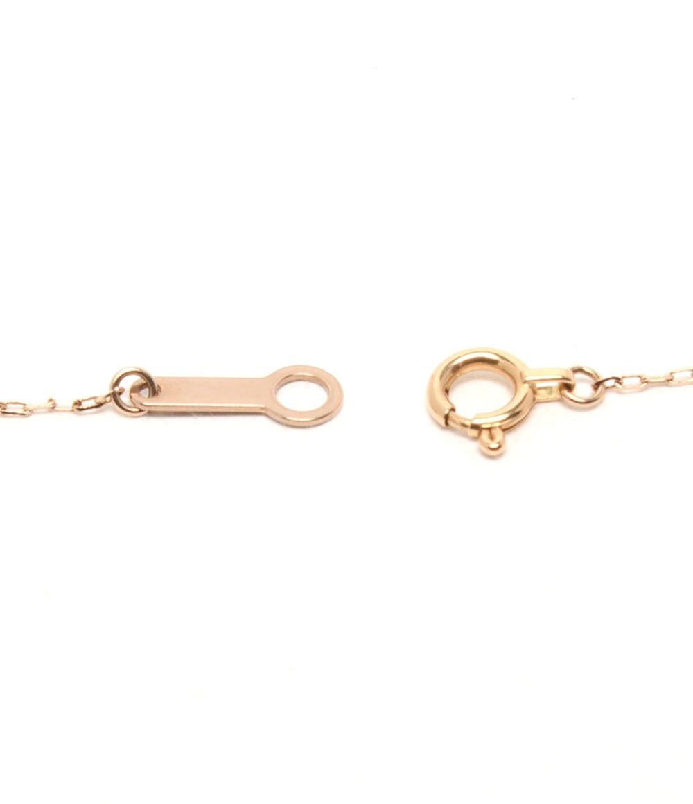美品 4℃ ネックレス K18 ダイヤ ハートモチーフ レディース ヨンドシー
