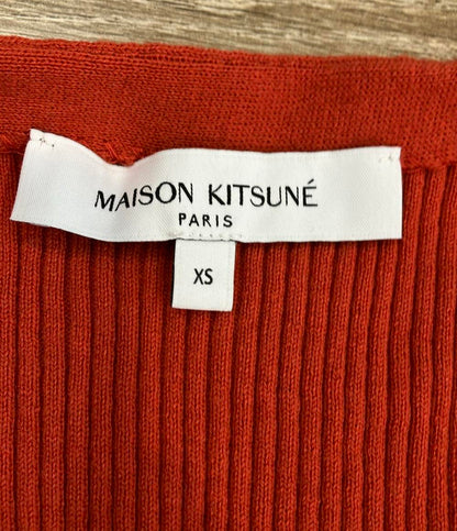 MAISON KITSUNE 長袖カーディガン リブニット 2024年秋冬 BABY FOX PATCH FINE RIBBED CARDIGAN NW00507KT1091 レディース SIZE XS メゾンキツネ
