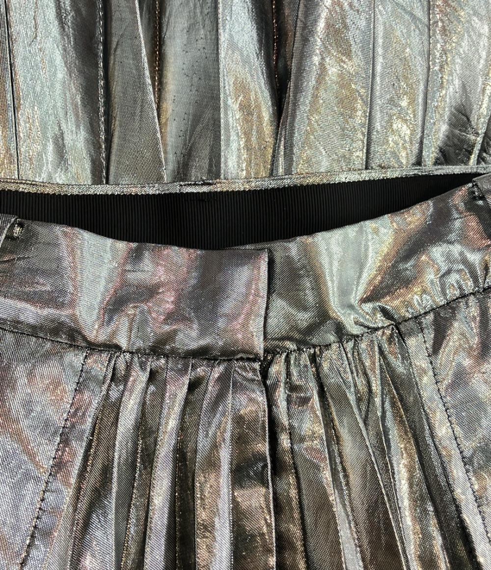 Sacai メタリックシルバー プリーツスカート 21-05563 レディース SIZE 2 (M) サカイ