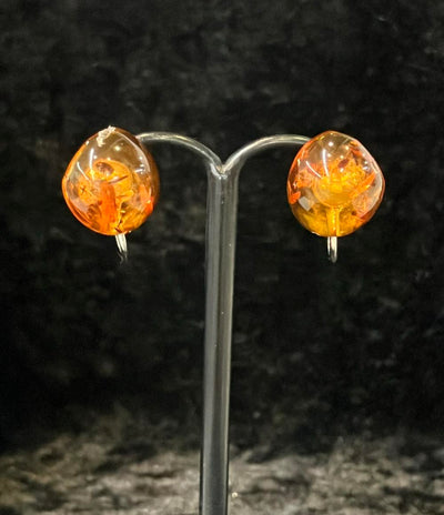 イヤリング SV 琥珀 レディース