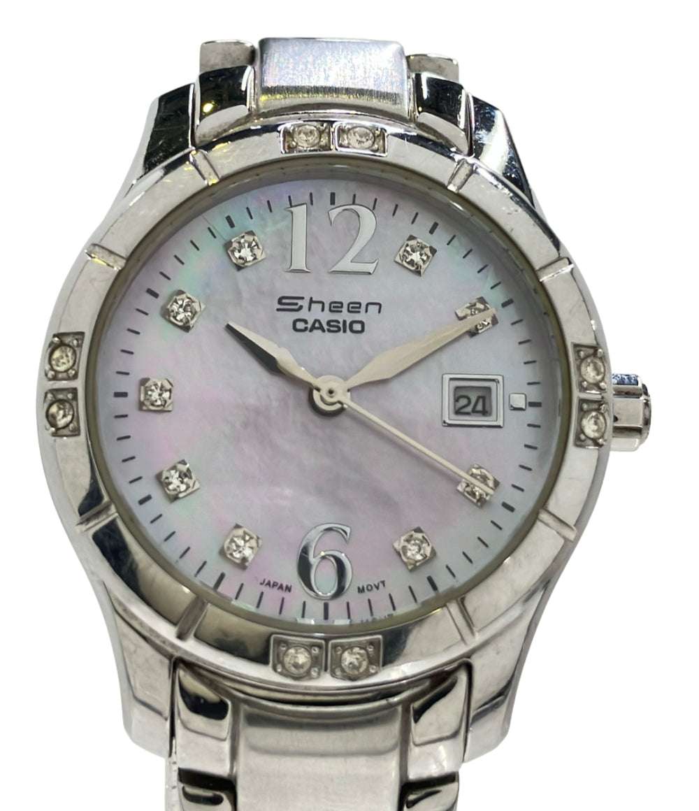 CASIO 腕時計 シーン Sheen クオーツ シェル SHN-4019 レディース カシオ