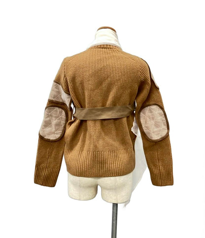 Sacai 長袖カーディガン エルボーパッチ チュール付き 16-02854 レディース SIZE S サカイ