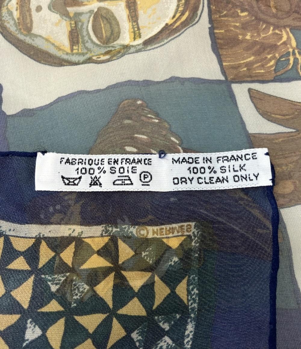 美品 エルメス スカーフ カレ45 シルク100% ペルソナ PERSONA レディース HERMES