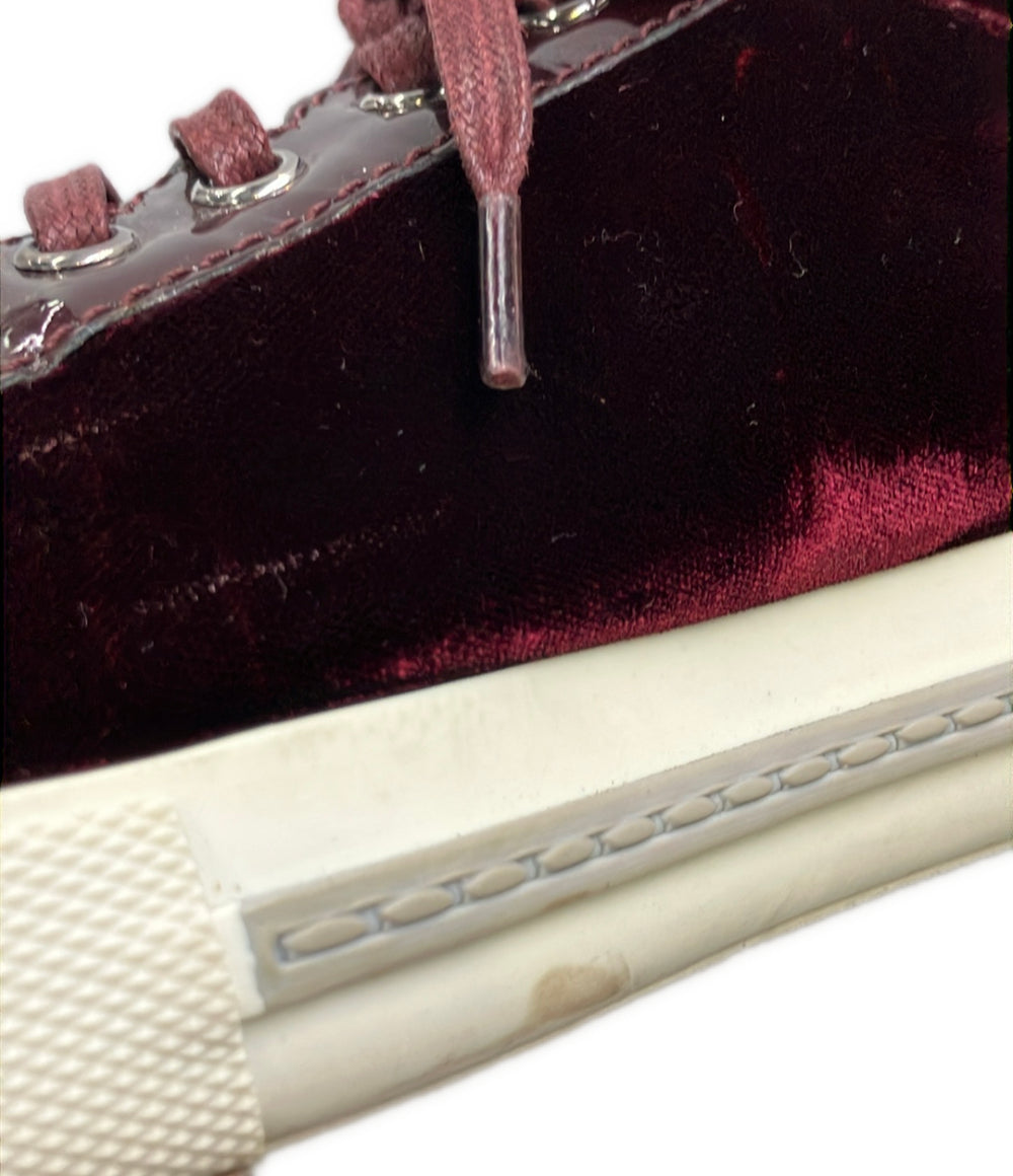 Miu Miu ローカットスニーカー ビジュー ベロア 5E8561 レディース SIZE 37.5 ミュウ ミュウ
