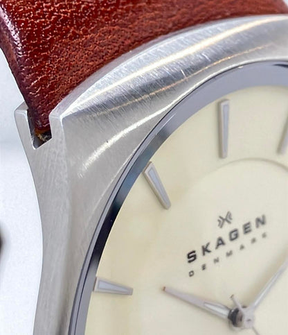 SKAGEN 腕時計 クオーツ アイボリー SKW6084 メンズ スカーゲン