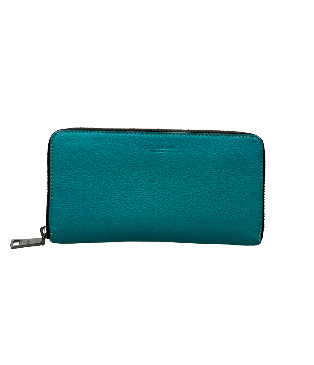 美品 COACH ラウンドファスナー長財布 レザー 58102 メンズ コーチ