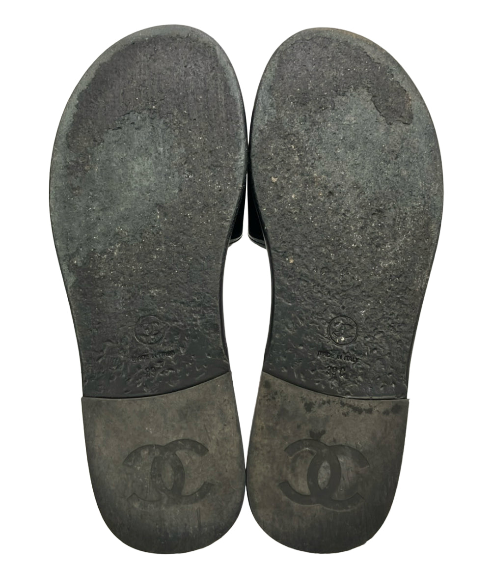 CHANEL エナメルフラットサンダル G32808 レディース SIZE 39 シャネル