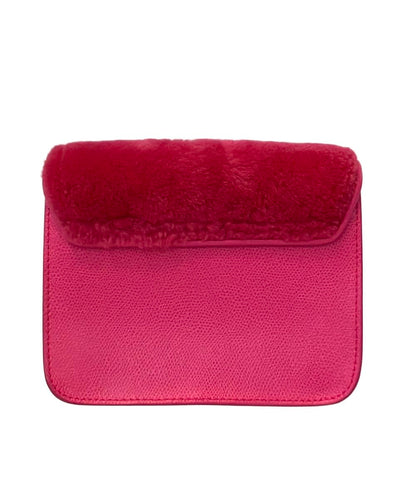 美品 Furla 2way チェーンショルダーバッグ 斜め掛け クラッチバッグ メトロポリスミニ レディース フルラ