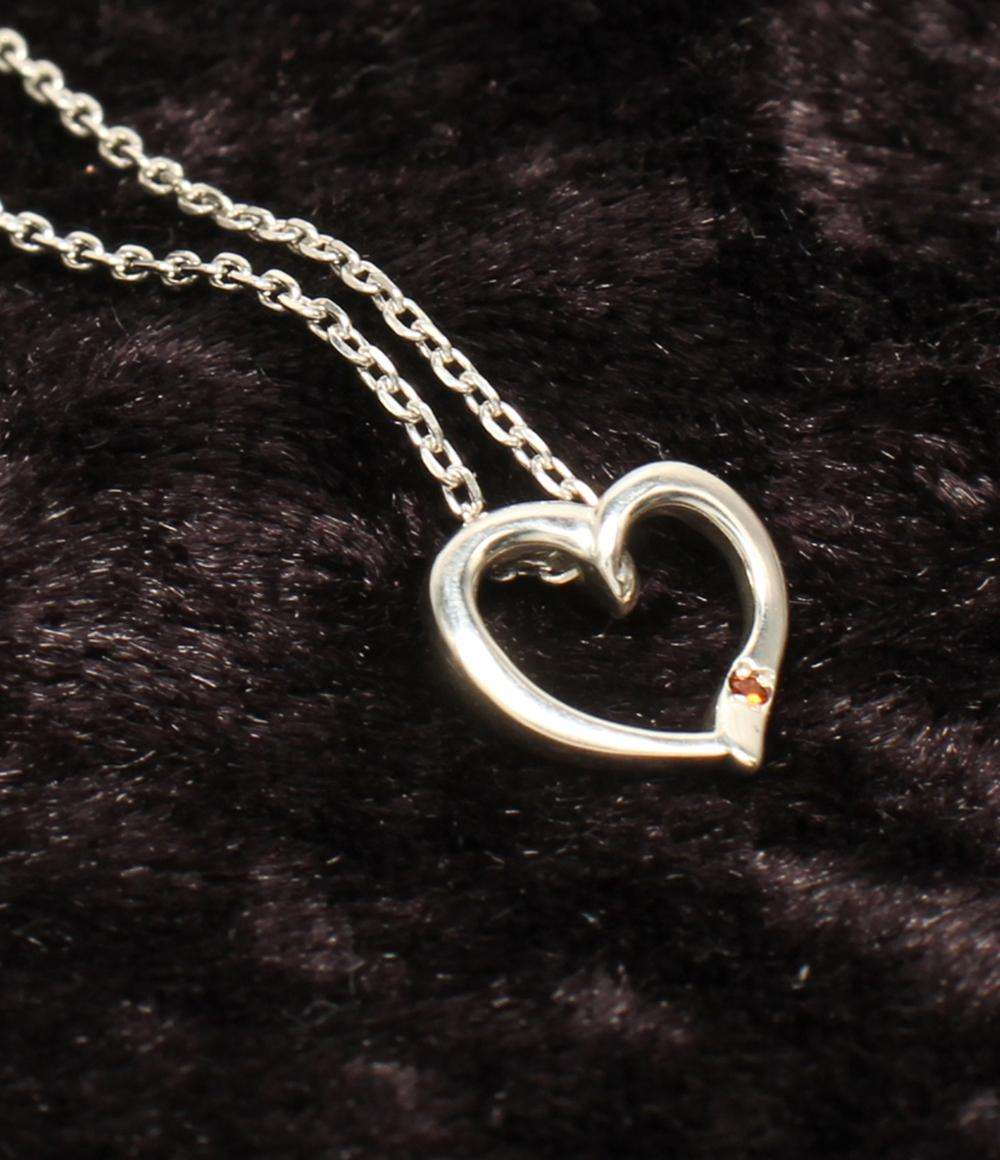 美品 ヨンドシー ネックレス SV ハートモチーフ レディース 4℃