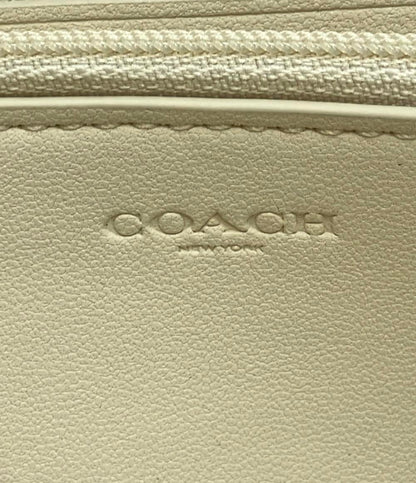 美品 COACH ラウンドファスナー 長財布 シグネチャー レディース コーチ