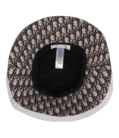 Christian Dior ベール付き ワイドブリム ボブハット Teddy-D 95TDD924G130 レディース SIZE 56 クリスチャンディオール